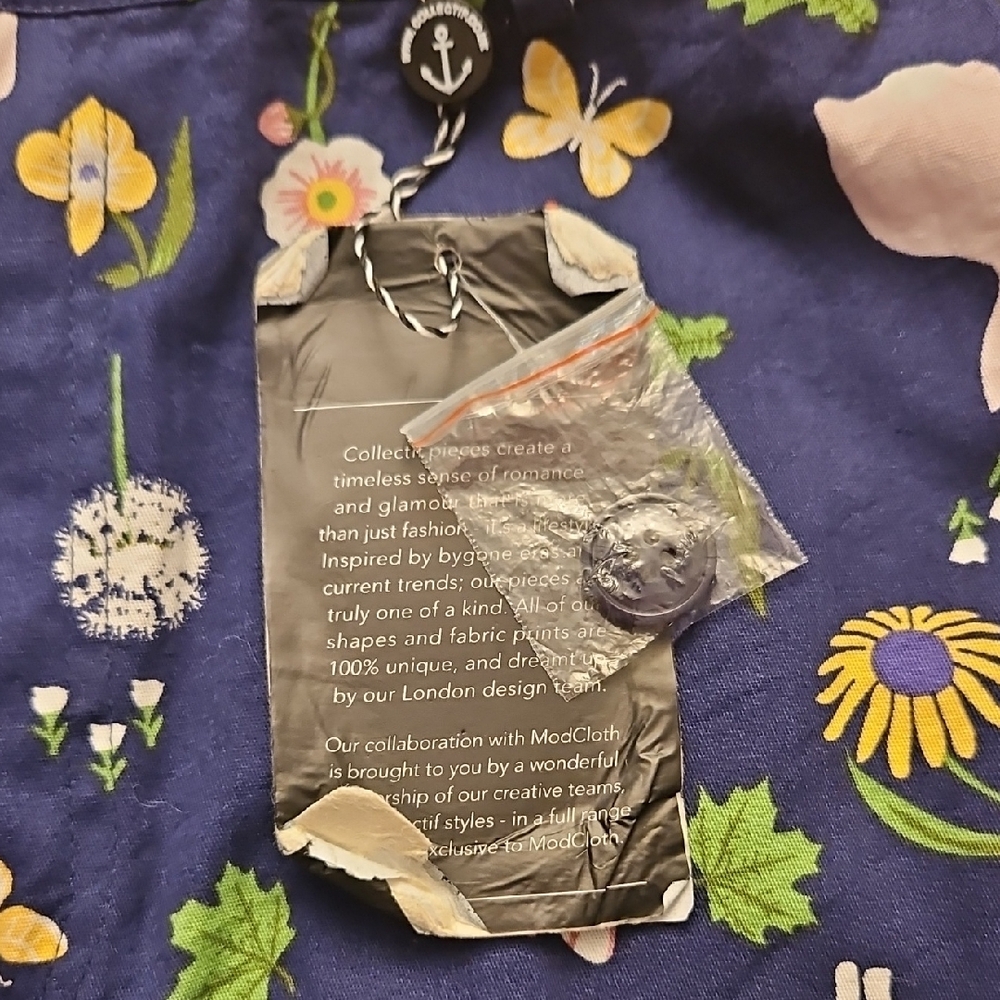 Modcloth X Collectif Womens US 12 Meadow Print Trousers - Picture 3 of 5